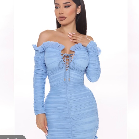 Fashion Nova Blue Dress in size Medium - Picture 2 of 5